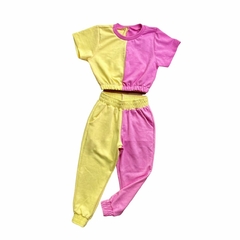 Conjunto Cores Amarelo e Rosa