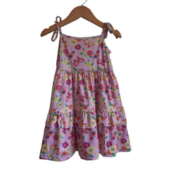 Vestido Amarração Estampado Rosa borboleta - comprar online