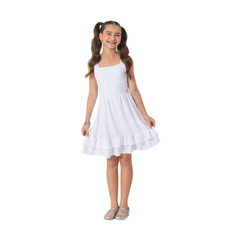 Vestido Branco Jamile Liso batizado ano novo