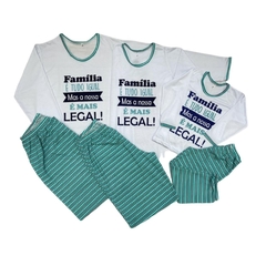 PIJAMA FAMÍLIA LEGAL - 3 CONJUNTOS - 2 ADULTOS + 1 INFANTIL