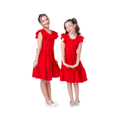 Vestido infantil Vermelho Natal 4 a 14 anos - comprar online