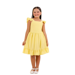 Vestido luma luxo liso amarelo