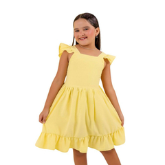 Vestido luma luxo liso amarelo na internet