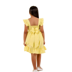 Vestido luma luxo liso amarelo - comprar online