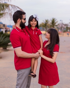 KIT FAMILIA POLO - 3 PÇS - MAE, PAI E FILHA - VERMELHO na internet