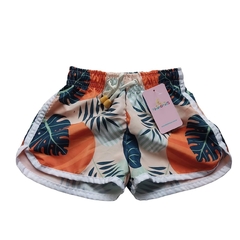 Kit Short Pai e filha (o) estampa folhas - Kimimo Kids