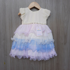 Vestido Luxo Infantil color arco iris, circo na internet