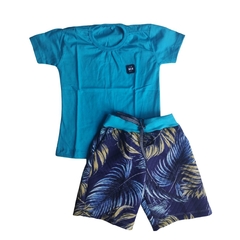 CONJUNTO - CAMISA + SHORT MOLETOM M (3/4 ANOS) - Kimimo Kids