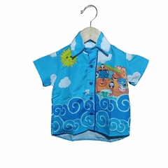 Camisa Infantil Temática Arca de Noé Azul