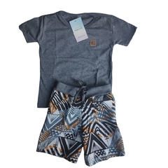 CONJUNTO - CAMISA + SHORT MOLETOM M (3/4 ANOS) na internet