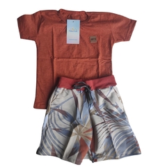 CONJUNTO - CAMISA + SHORT MOLETOM M (3/4 ANOS)