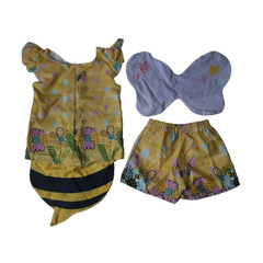 Conjunto infantil Abelhinha amarelo com asas - comprar online