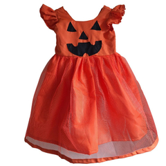 Vestido Laranja Abóbora Halloween - comprar online