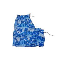 Kit short pai e filha(o) azul surf folhas na internet