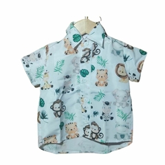 Camisa Infantil Temática Safari branca