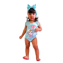 Body/ bodie maiô infantil páscoa coelho coração - comprar online