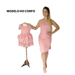 Kit Vestido Mãe e filha Rosê Luxinho na internet