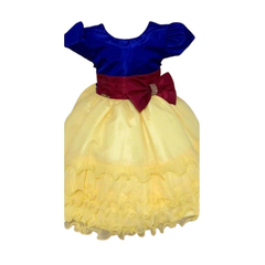 Vestido Luxo Amarelo, Azul e vermelho neve - Kimimo Kids