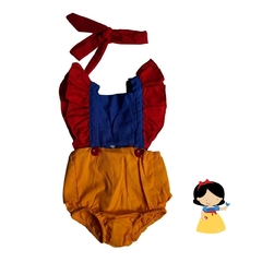 Romper Jardineira Branca de Neve mod 02