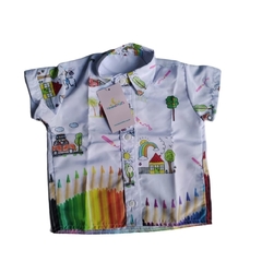 CAMISA TEMÁTICA INFANTIL AQUARELA - PINTANDO O 7