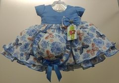 Vestido de luxo azul borboletas - comprar online