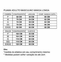 PIJAMA FAMÍLIA LEGAL - 3 CONJUNTOS - 2 ADULTOS + 1 INFANTIL na internet