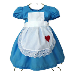 Fantasia vestido Azul e Branco das Maravilhas - comprar online