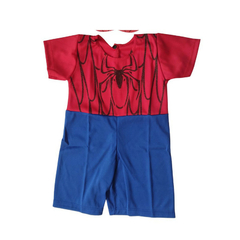 Fantasia Bebê (03/09 meses) -macacão vermelho e azul aranha