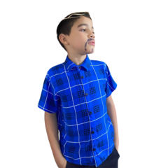 Camisa Infantil Xadrez Viscolino caipira diversas cores - Kimimo Kids