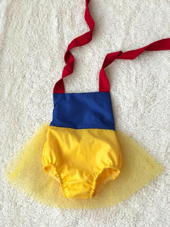 Jardineira romper tule Amarelo e azul de neve - comprar online