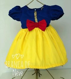 VESTIDO TEMÁTICO PRINCESA BRANCA DE NEVE BEBE - - comprar online