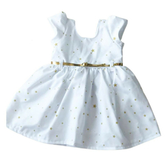 Vestido Estrelas Branco - Ano novo - formatura - batizado - loja online