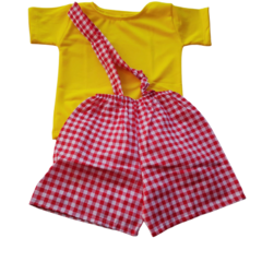 Fantasia Amarelo e Vermelho Xadrez - comprar online