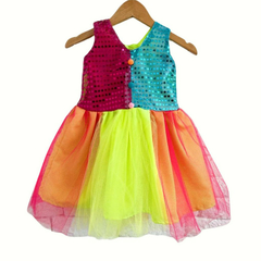 Vestido trapézio coelho páscoa saia tule - Kimimo Kids