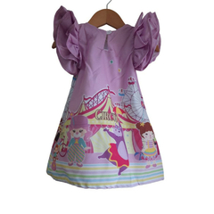 Vestido Trapézio Frufru Circo Rosa - comprar online