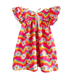 Vestido infantil rosto feliz margarida - Kimimo Kids