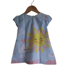 Vestido Trapézio Manga Raio de Sol - comprar online