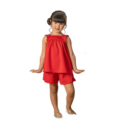 Conjunto Vermelho Infantil Natal Festas