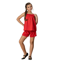 Conjunto Vermelho Infantil Natal Festas - Kimimo Kids