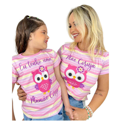 Kit blusas mae e filha Mãe Coruja - Kimimo Kids