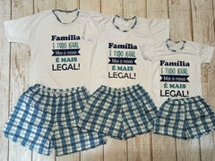 KIT FAMÍLIA 3 PIJAMAS - 2 ADULTOS + 1 INFANTIL FAMÍLIA É TUDO IGUAL - comprar online