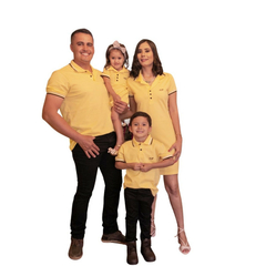 Kit vestido Gola Mãe e filha Amarelo - comprar online