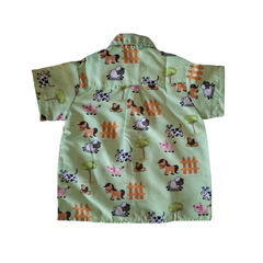 Camisa Social temática Fazendinha - Kimimo Kids