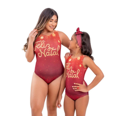 Kit Bodie mãe e filha Feliz Natal na internet