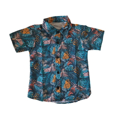 Camisa Social temática floral folhas - loja online