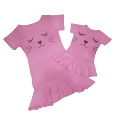 Kit Vestido Mãe e filha gatinha - Kimimo Kids