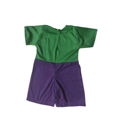 Fantasia Bebê (03/09 meses) -macacão verde roxo homem forte - Kimimo Kids