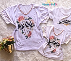 T-SHIRT MÃE E FILHA GRATIDÃO - 2 PEÇAS