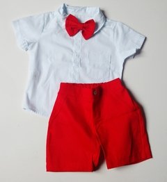 CONJUNTO MENINO BEBÊ SOCIAL VERMELHO MOD 02 - comprar online