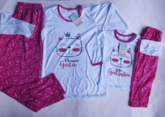 PIJAMA MAE E FILHA - MAE GATINHA E FILHA GATINHA - comprar online